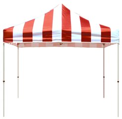 Red carnival game booth tent